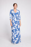 BRADELL Maxi Wrap Dress (Blue Floral)