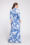 BRADELL Maxi Wrap Dress (Blue Floral)