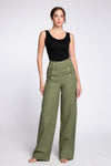 CLIVE Sailor High Waist Trousers (Olive)