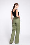 CLIVE Sailor High Waist Trousers (Olive)