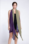 HUMPHRIES Two-Way Draped Kimono (Multi Olive Combi)