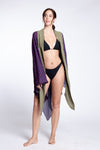 HUMPHRIES Two-Way Draped Kimono (Multi Olive Combi)