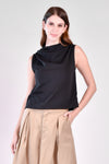 JEAN Cowl Neck Top (Black)