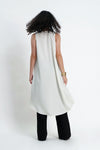 JING Uneven Hem Tunic Top (Ivory)