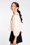 GISBORNE Peter Pan Collar Top (Nude)