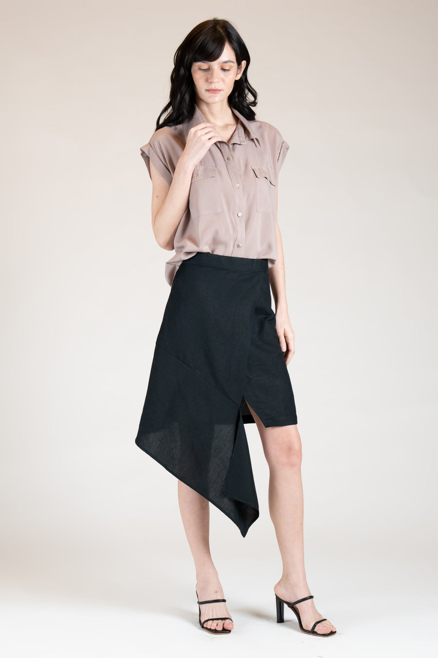 MINERVE A-line Skirt (Black)